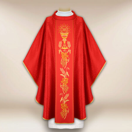 Casula con passante ricamato