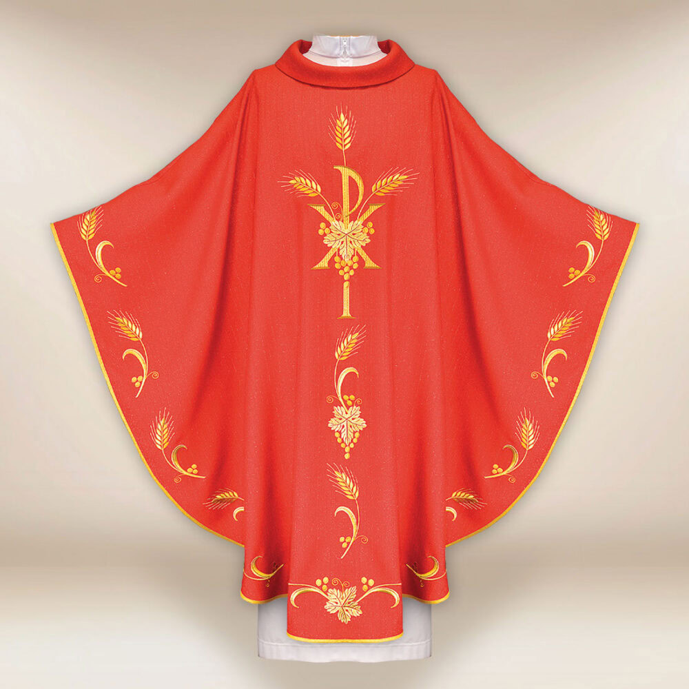 Casula sacerdotale rossa con PX