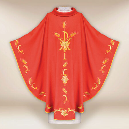 Casula sacerdotale rossa con PX