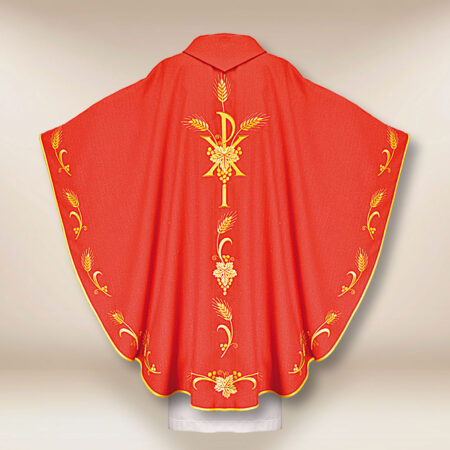 Casula sacerdotale rossa con PX