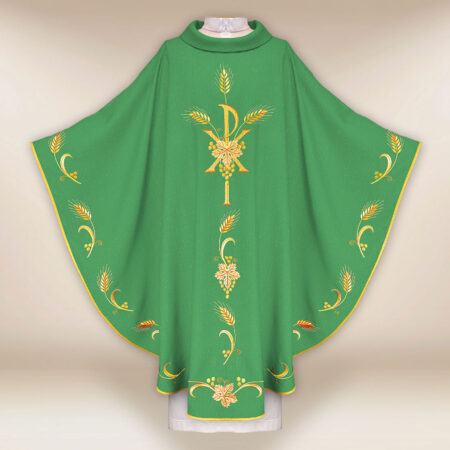 Casula sacerdotale verde con PX