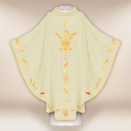 Casula sacerdotale ecru con PX