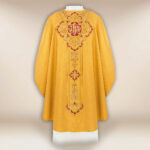 Casula sacerdotale ricamata con IHS
