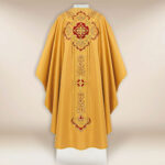 Casula sacerdotale ricamata con IHS