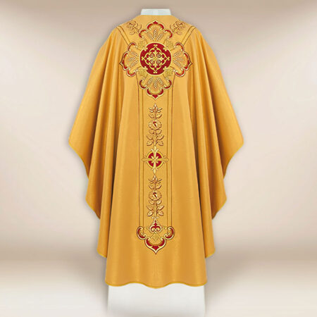 Casula sacerdotale ricamata con IHS