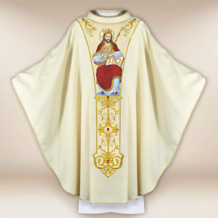 Casula liturgica con Gesù Cristo Re
