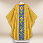 Casula sacerdotale ricamata d'oro Conchiglie di San Giacomo