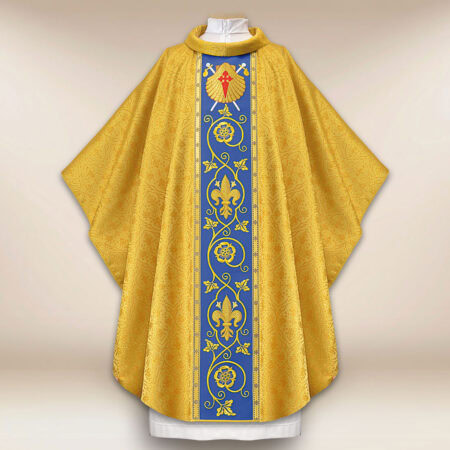 Casula sacerdotale ricamata d'oro Conchiglie di San Giacomo