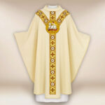 Casula sacerdotale ricamata Agnello di Dio