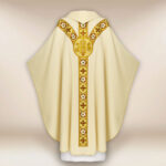 Casula sacerdotale ricamata Agnello di Dio