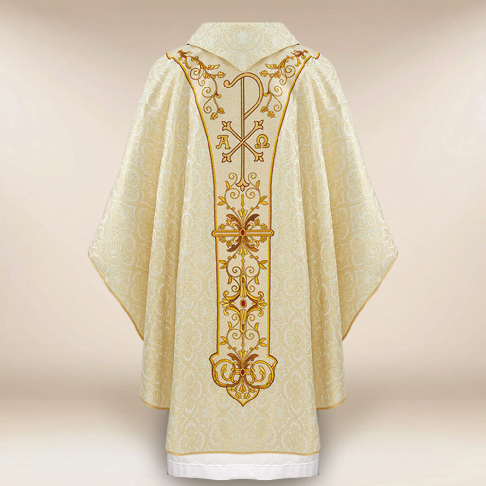 Casula sacerdotale ricamata Gesù Risorto