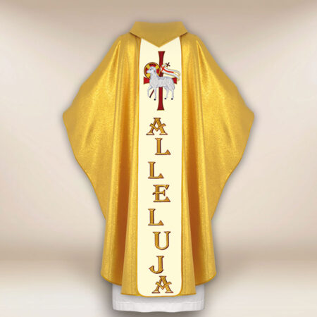 Casula liturgica con il motivo di Gesù Risorto