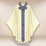 Casula liturgica Mariano in colore ecru
