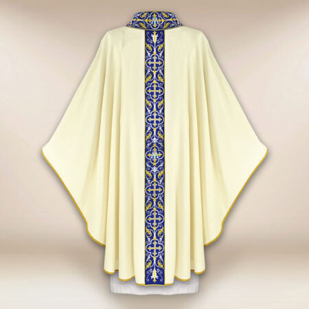 Casula liturgica Mariano in colore ecru