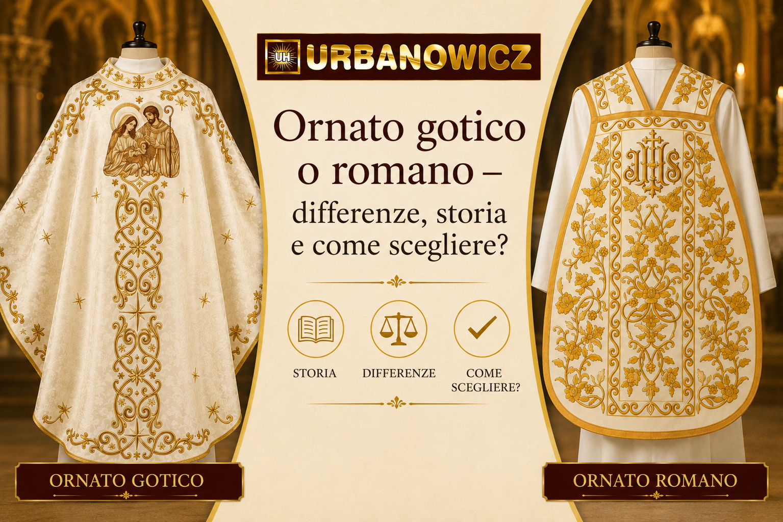 Paramento gotico o romano: differenze, storia e come scegliere?