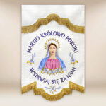 Bandiera ricamata Regina della Pace
