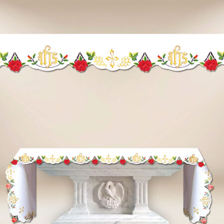 Tovaglia d'altare ricamata Róże 280x115cm 