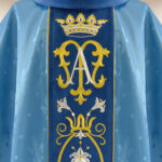 Casula liturgica sacerdotale ricamata Mariano