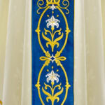 Casula liturgica sacerdotale ricamata Mariano