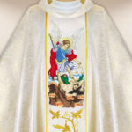 Casula sacerdotale ricamata San Michele Arcangelo