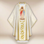 Casula sacerdotale ricamata Gesù Misericordioso