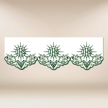 Coroncina ricamata “Cristiano” verde