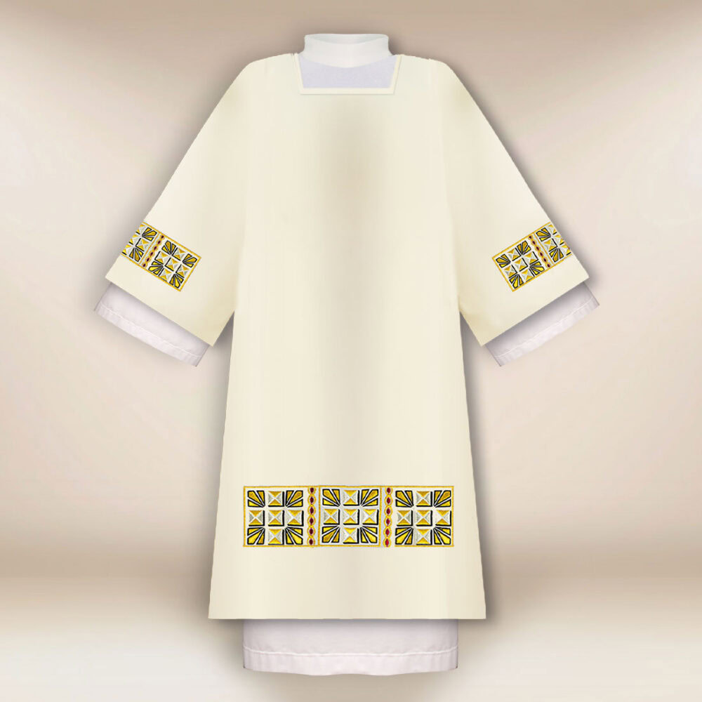Dalmatica ricamata liturgica per diacono