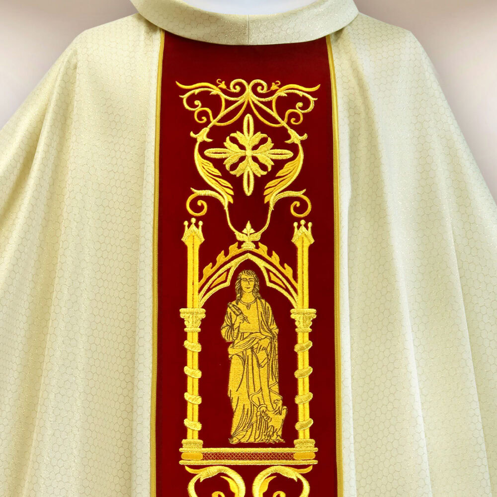 Casula con passante in peluche ricamato 4 Evangelisti