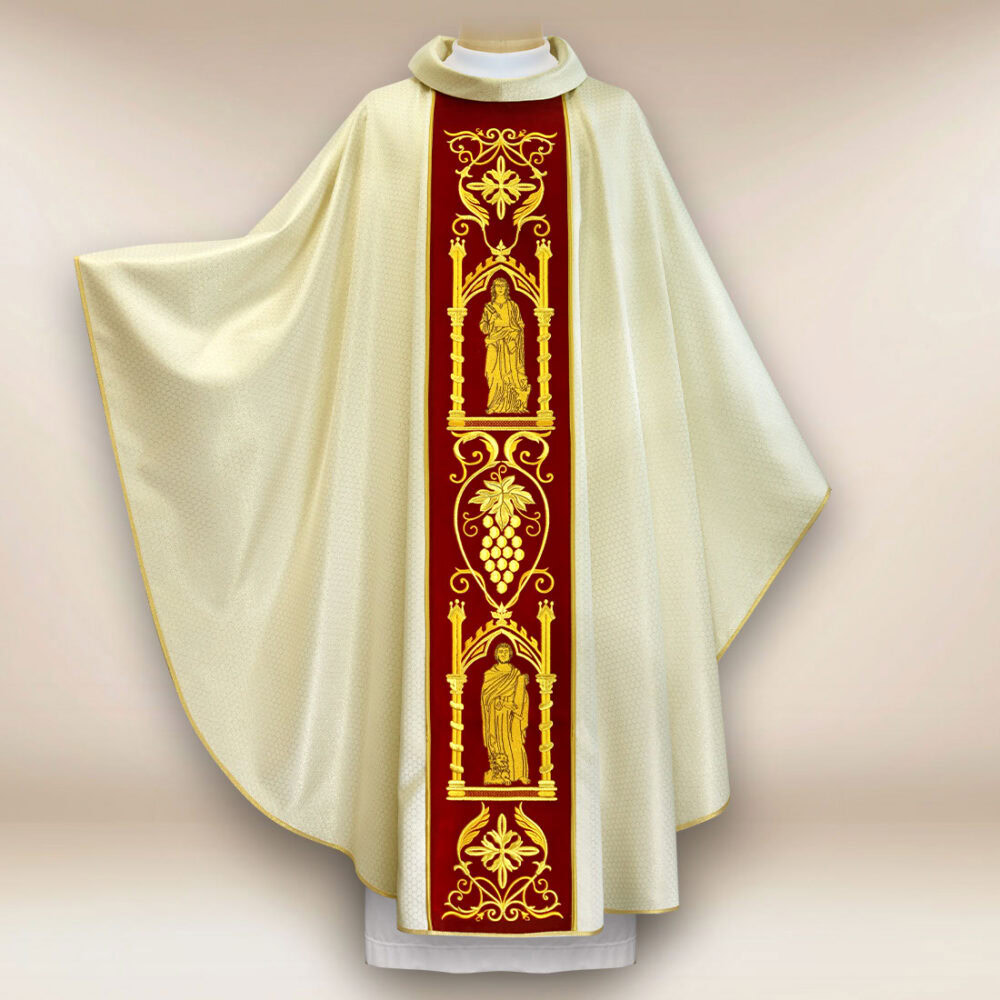 Casula con passante in peluche ricamato 4 Evangelisti