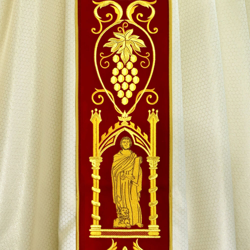 Casula con passante in peluche ricamato 4 Evangelisti