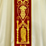Casula con passante in peluche ricamato 4 Evangelisti