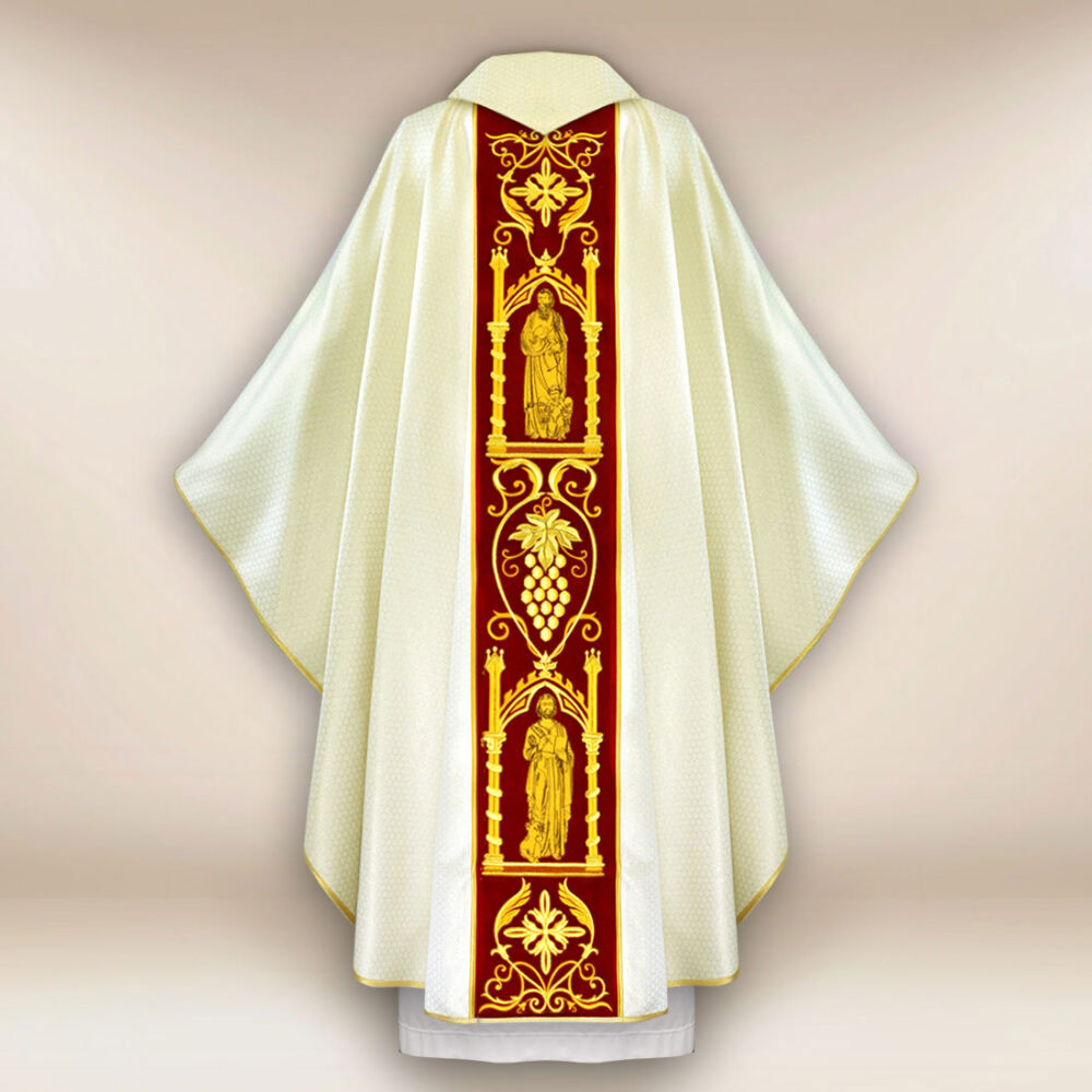 Casula con passante in peluche ricamato 4 Evangelisti