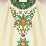 Casula sacerdotale ricamata góralska con grande ricamo