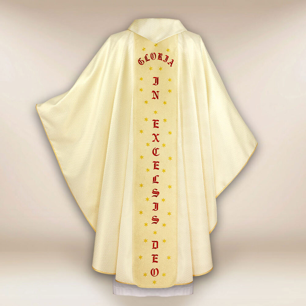 Casula sacerdotale ricamata per Natale