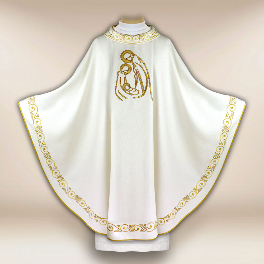 Casula sacerdotale ricamata per Natale