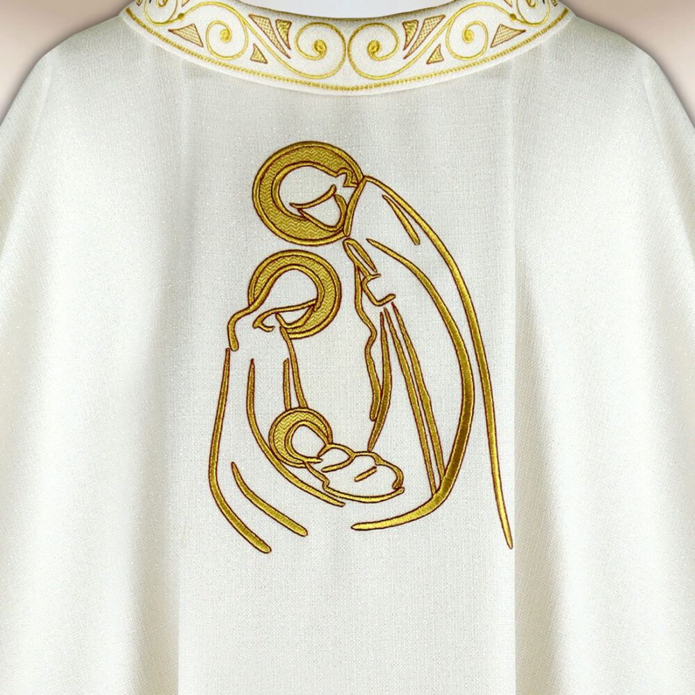 Casula sacerdotale ricamata per Natale