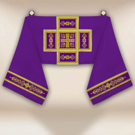 Velo omerale ricamato viola