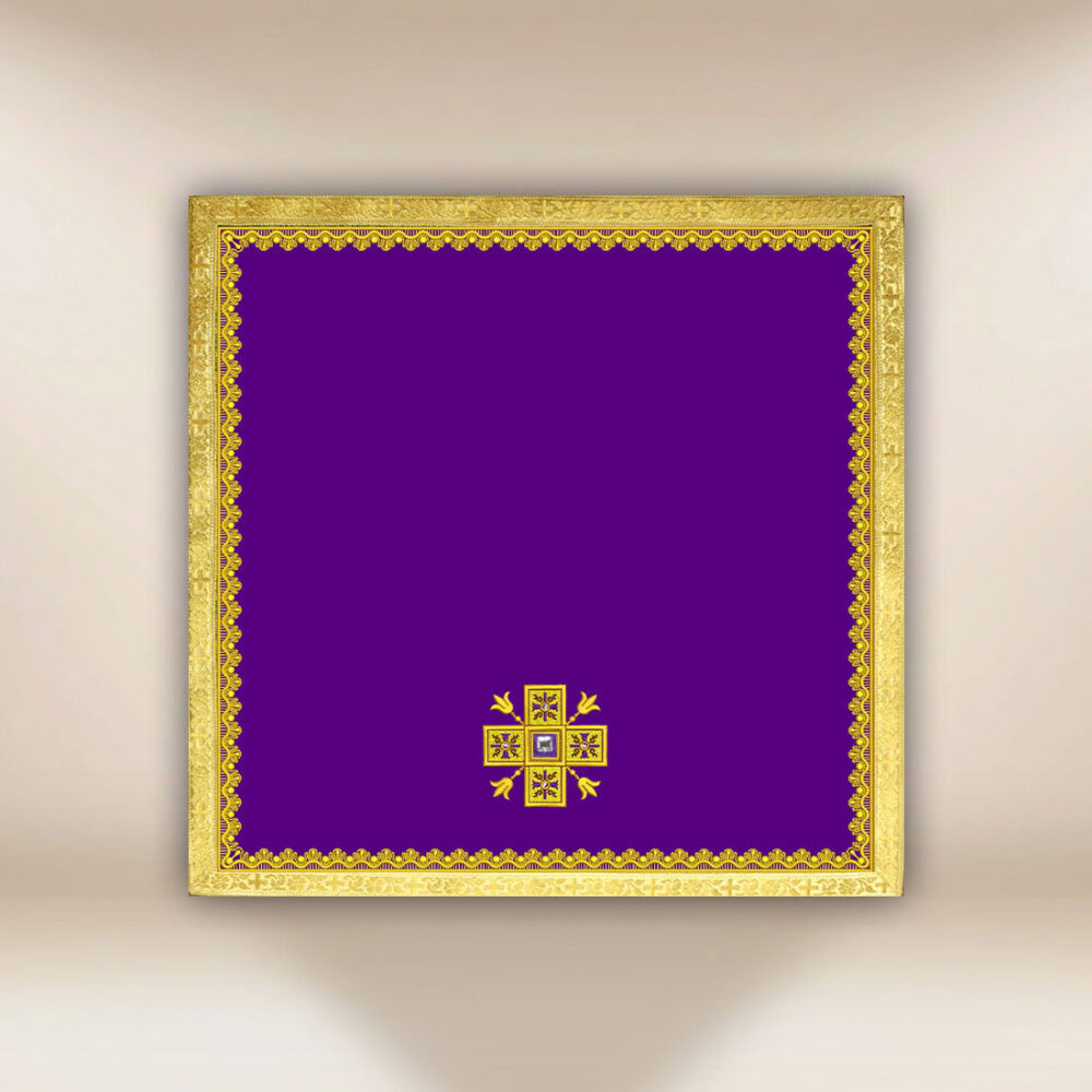 Velo per calice viola ricamato