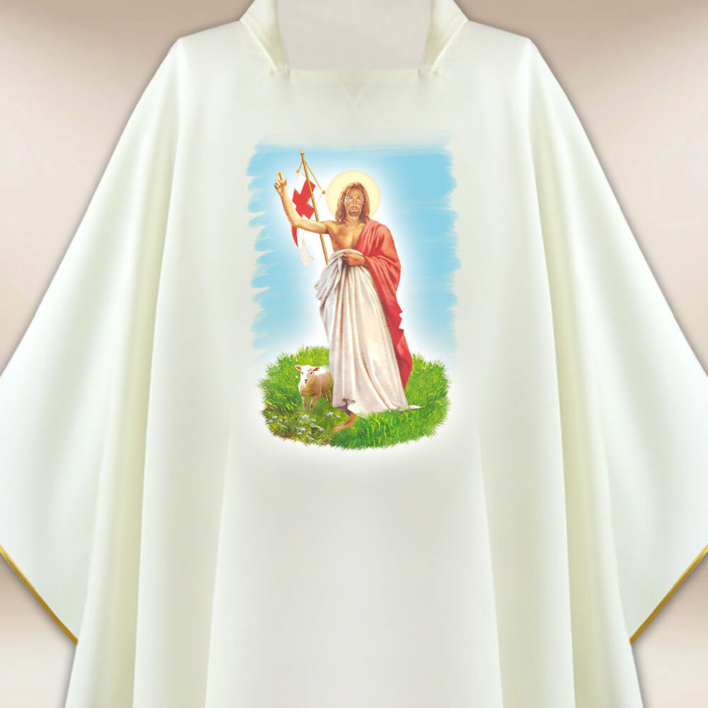 Casula con immagine Gesù Risorto