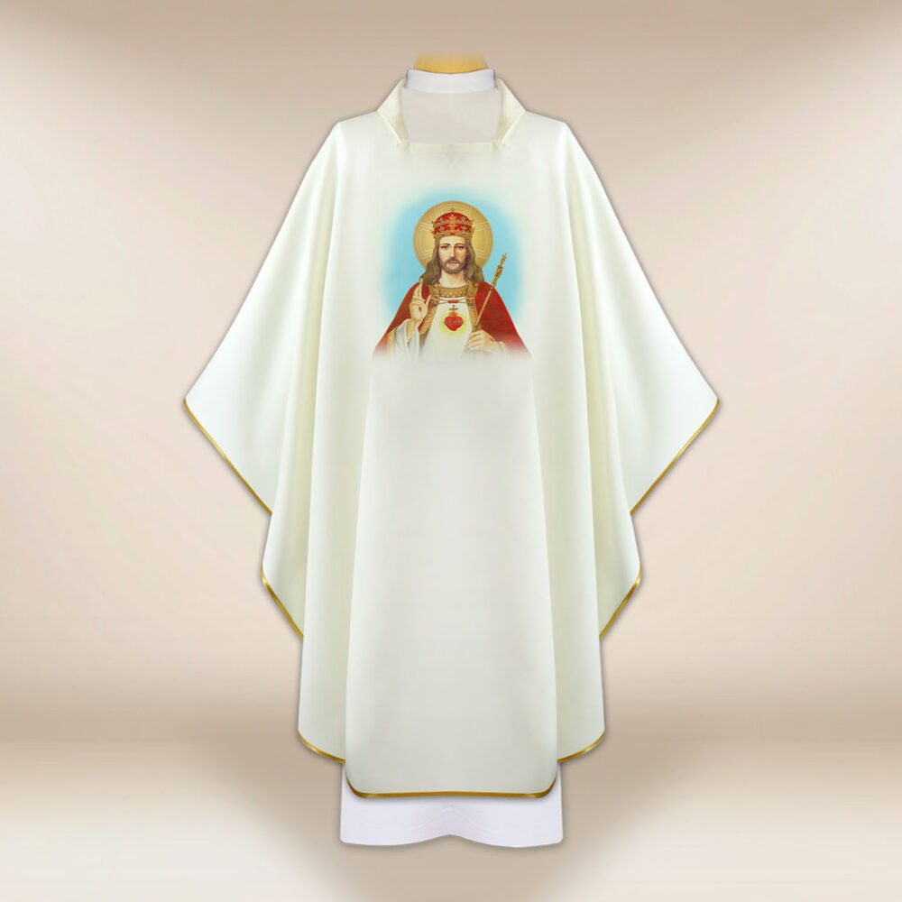 Casula con immagine Cristo Re