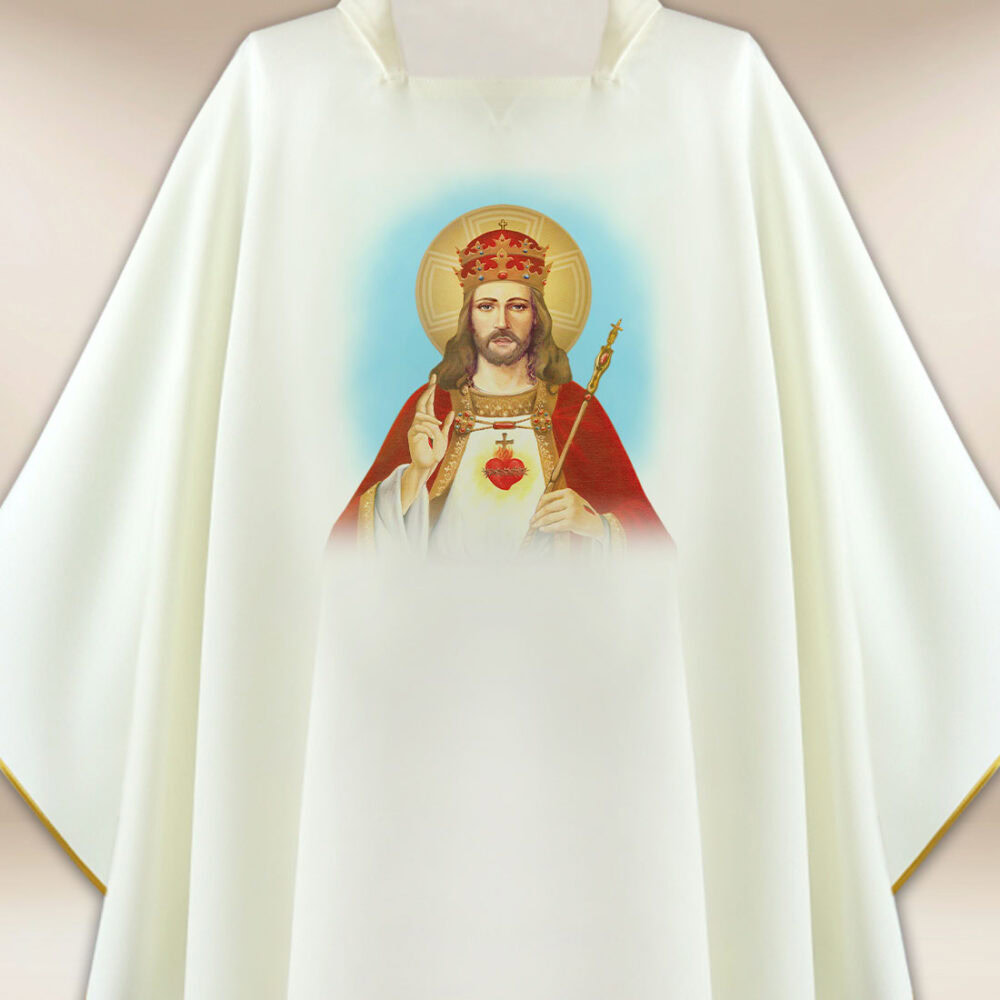 Casula con immagine Cristo Re