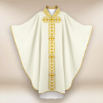 Casula sacerdotale ricamata ecru