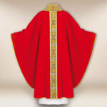 Casula sacerdotale ricamata rossa