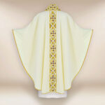 Casula sacerdotale ricamata ecru