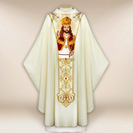 Casula sacerdotale con Gesù Cristo Re