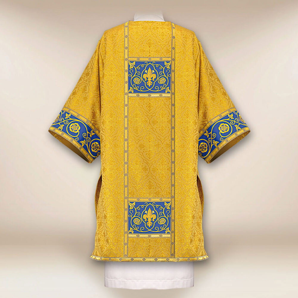 Dalmatica liturgica dorata Conchiglie di San Giacomo