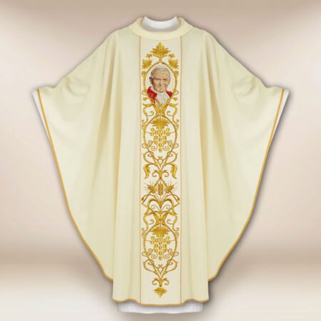 Casula con immagine ricamata Giovanni Paolo II