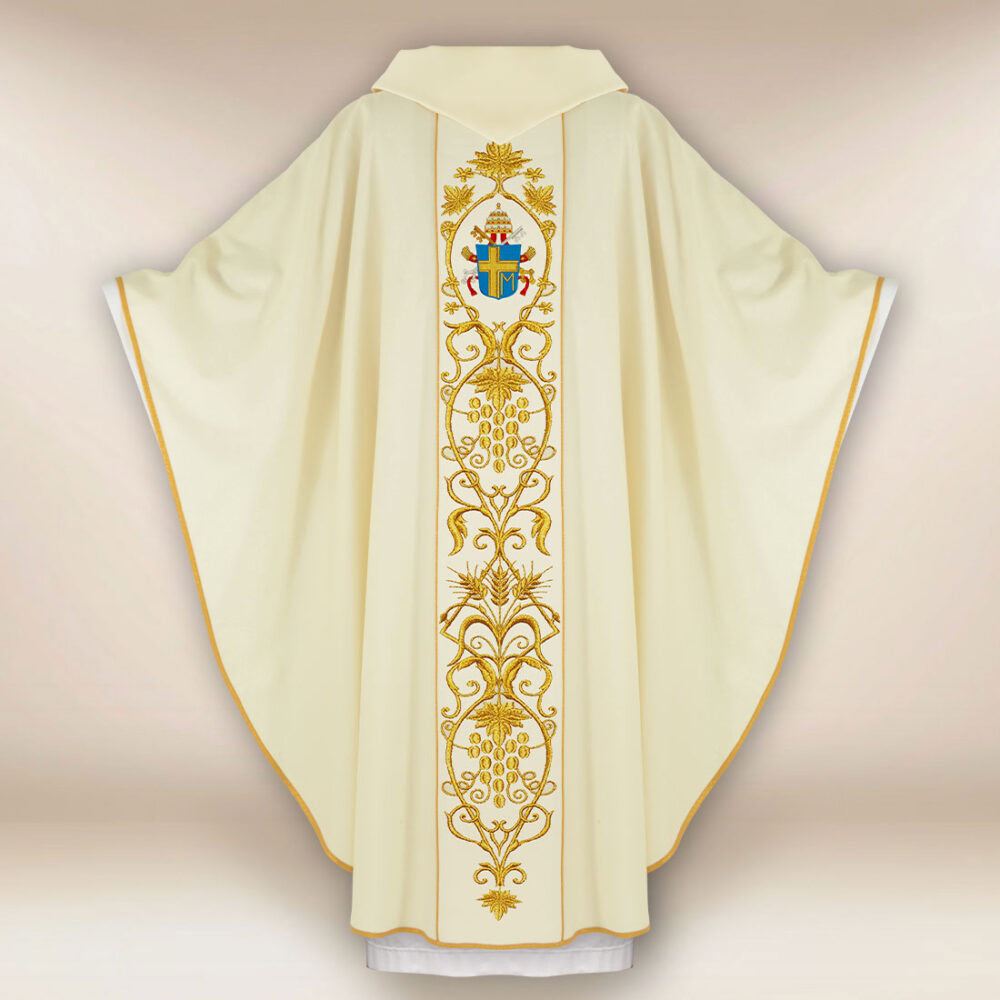 Casula con immagine ricamata Giovanni Paolo II