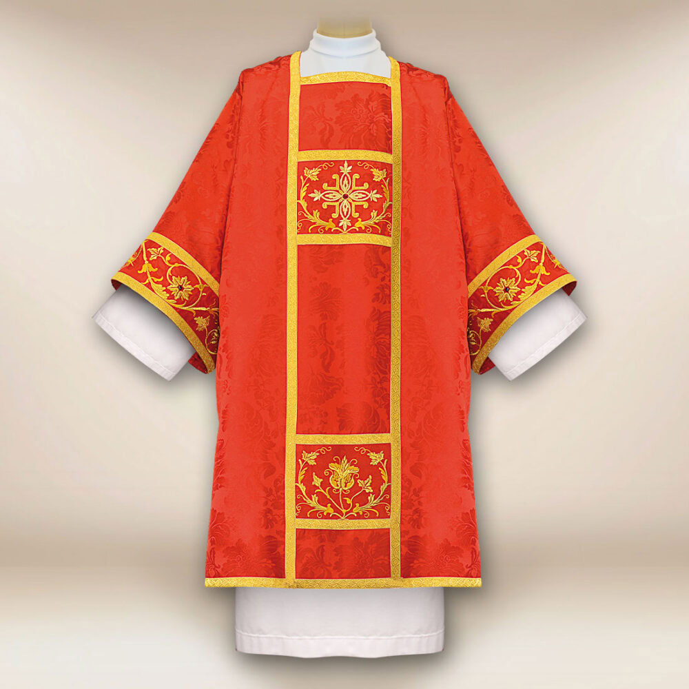 Dalmatica ricamata rossa