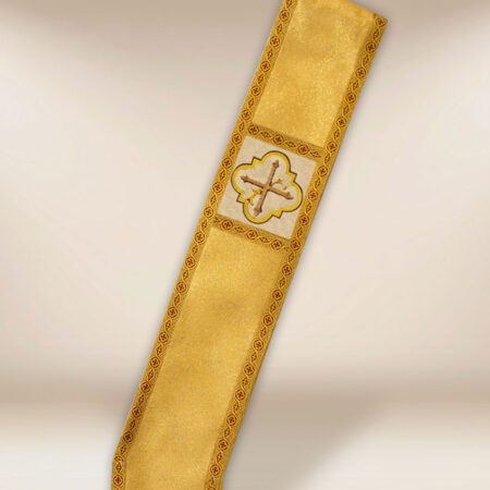 Stola diaconale ricamata dorata